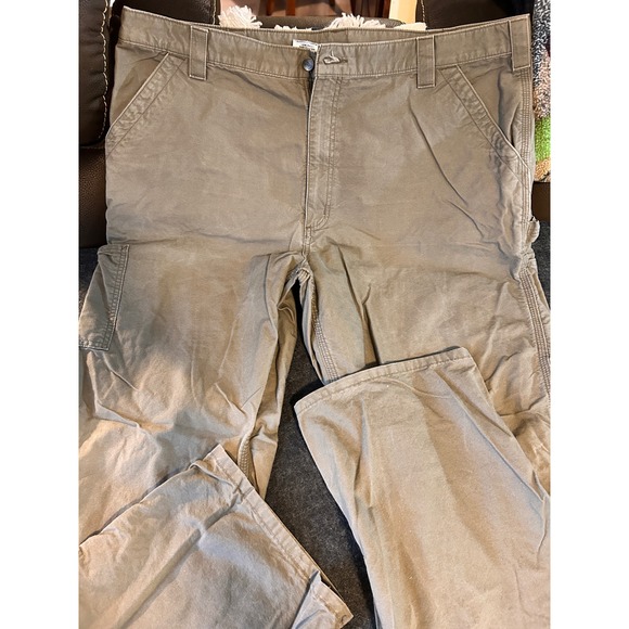 Carhartt Other - Carhartt 1213 261377 A1 8181 LBR Khaki Dungaree Fit Work‎ Pants Mens 42x34